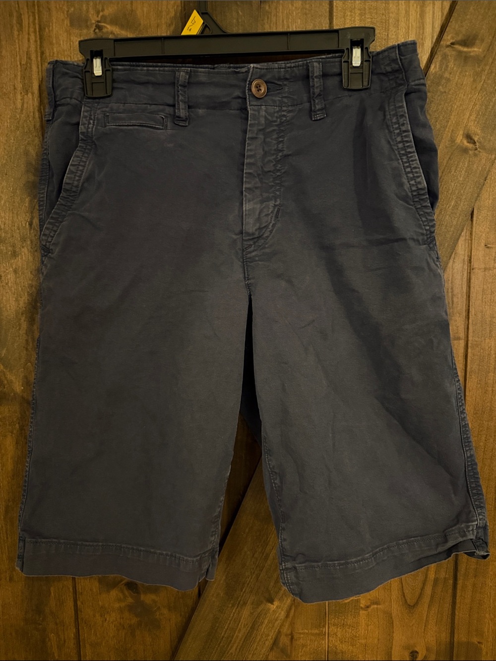 American Eagle Outfitters Navy Flat Front Cotton Shorts